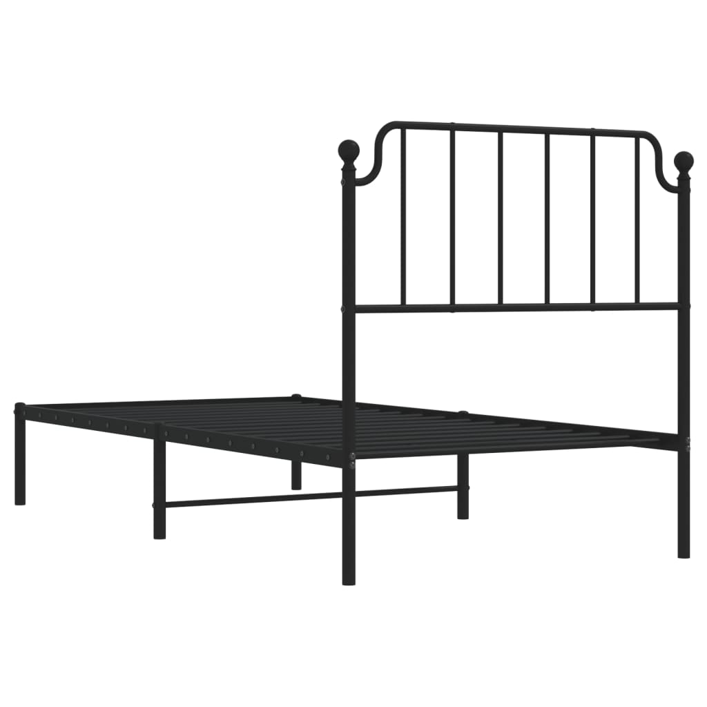 8721012211889_g_en_hd_5 vidaXL Metal Bed Frame without Mattress with Headboard Black 90x190 cm - Image 7