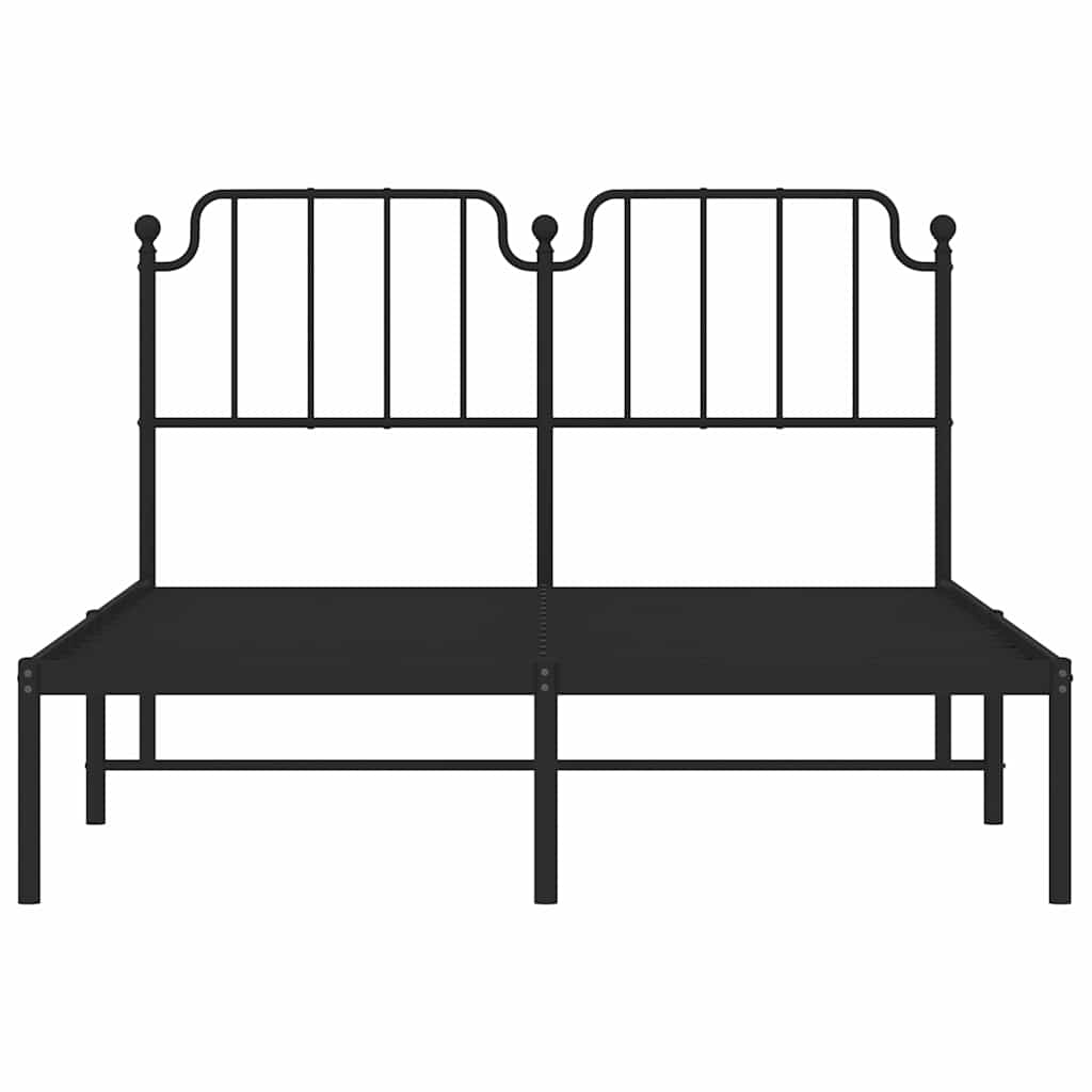 8721012211988_g_en_hd_4 vidaXL Metal Bed Frame without Mattress with Headboard Black 150x200 cm - Image 6