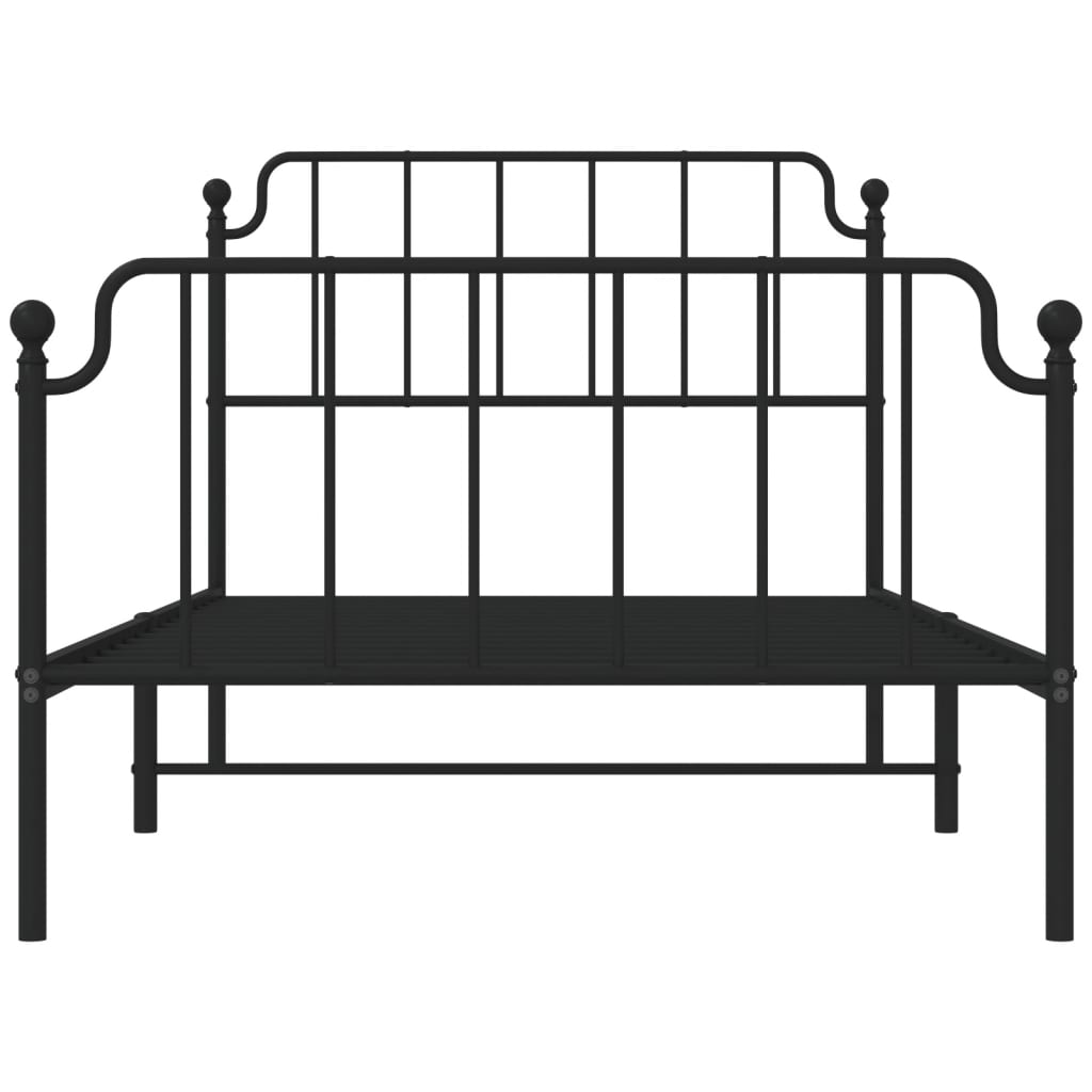 8721012212107_g_en_hd_3 vidaXL Metal Bed Frame without Mattress with Footboard Black 107x203 cm King Single - Image 5