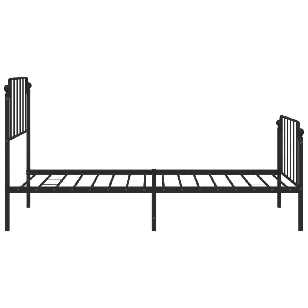 8721012212107_g_en_hd_4 vidaXL Metal Bed Frame without Mattress with Footboard Black 107x203 cm King Single - Image 6