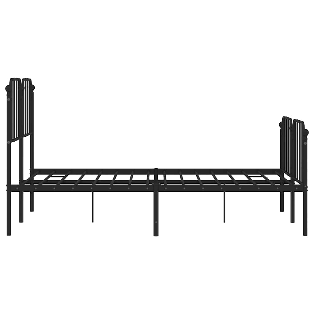 8721012212138_g_en_hd_5 vidaXL Metal Bed Frame without Mattress with Footboard Black 135x190 cm - Image 7