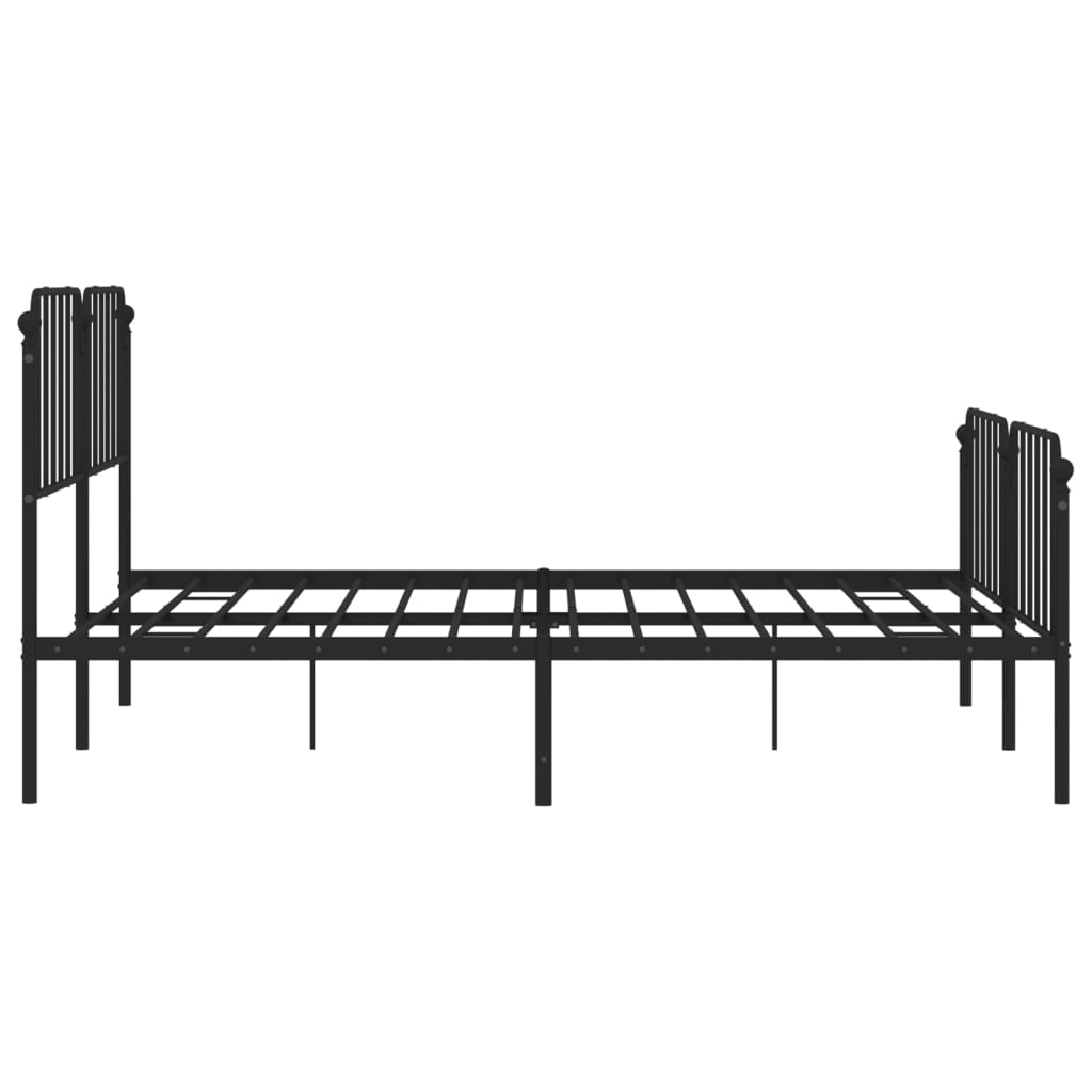 8721012212183_g_en_hd_4 vidaXL Metal Bed Frame without Mattress with Footboard Black 183x203 cm King - Image 6