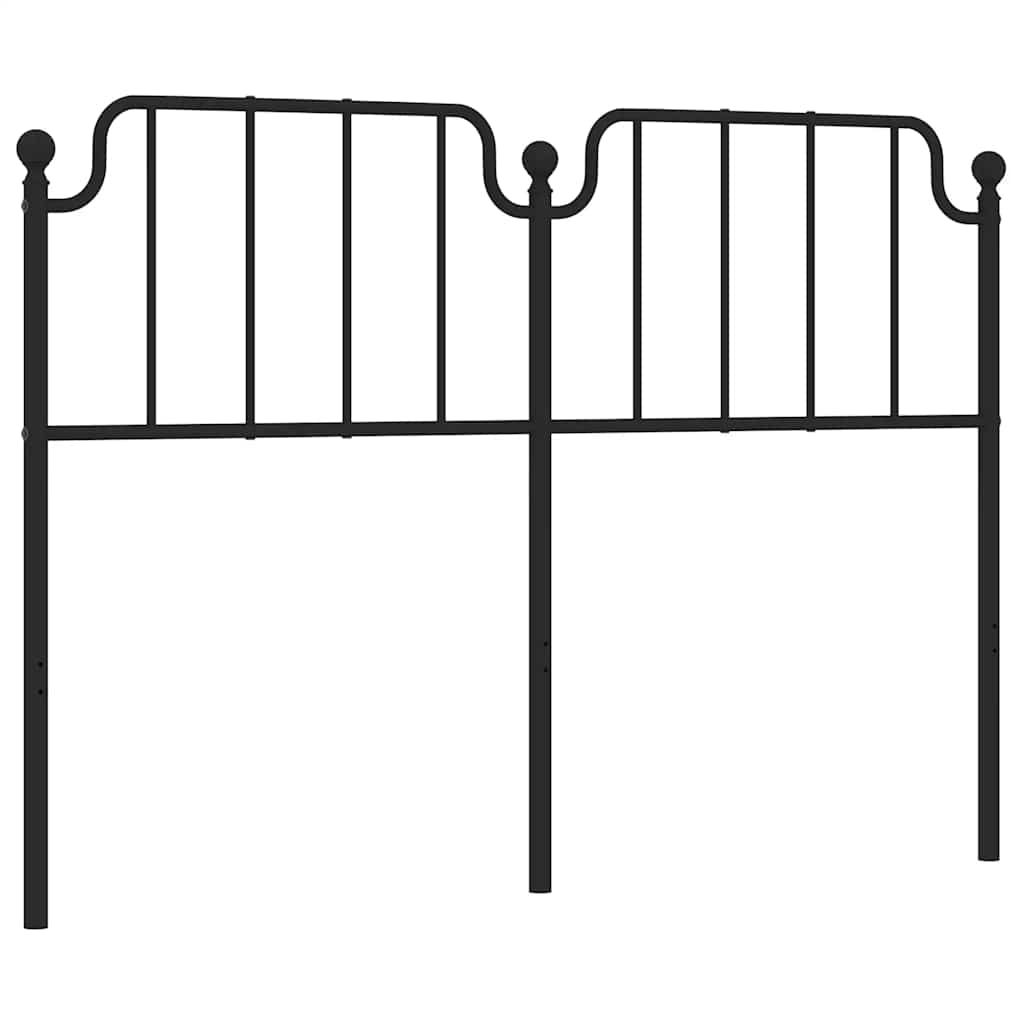 8721012212282_a_en_hd_1 vidaXL Metal Headboard Black 137 cm Double - Image 2