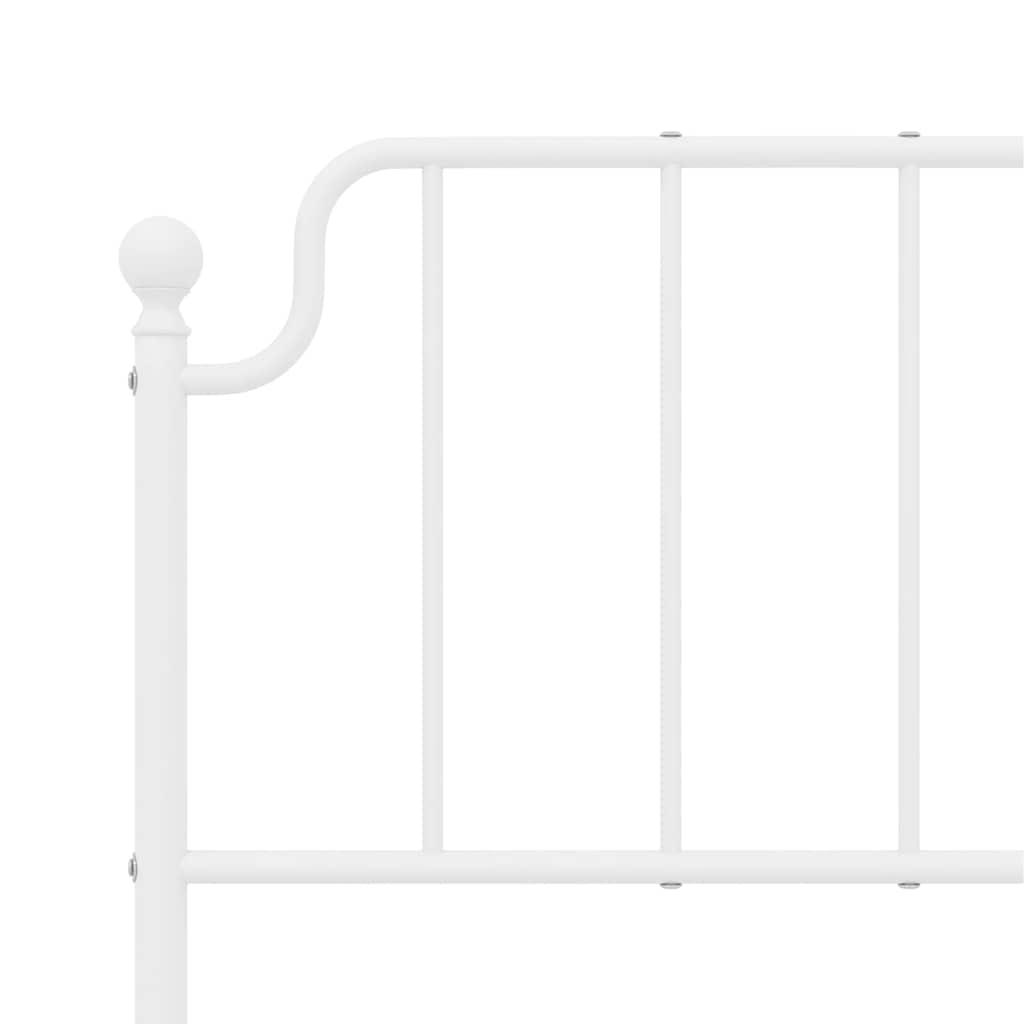 8721012212473_g_en_hd_7 vidaXL Metal Bed Frame without Mattress with Headboard White 150x200 cm - Image 9