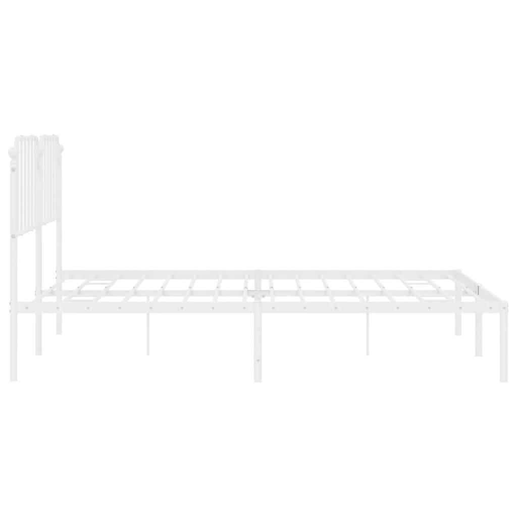 8721012212497_g_en_hd_4 vidaXL Metal Bed Frame without Mattress with Headboard White 183x203 cm King - Image 6