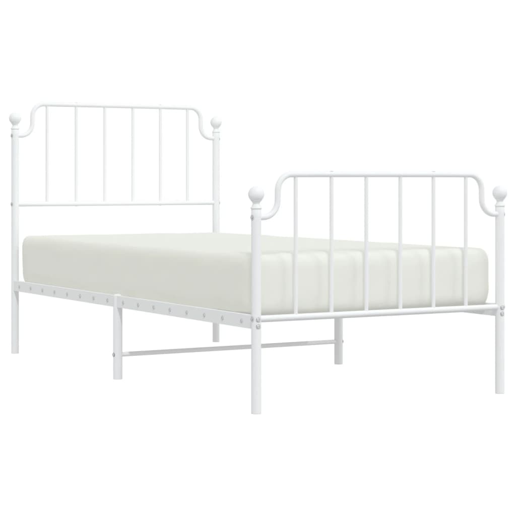 8721012212558_g_en_hd_1 vidaXL Metal Bed Frame without Mattress with Footboard White 90x190 cm - Image 3