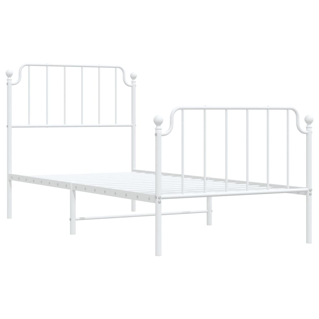 8721012212558_g_en_hd_2 vidaXL Metal Bed Frame without Mattress with Footboard White 90x190 cm - Image 4