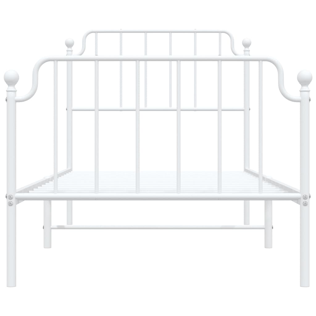 8721012212558_g_en_hd_3 vidaXL Metal Bed Frame without Mattress with Footboard White 90x190 cm - Image 5