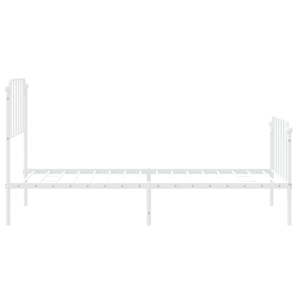 8721012212558_g_en_hd_4 vidaXL Metal Bed Frame without Mattress with Footboard White 90x190 cm - Image 6