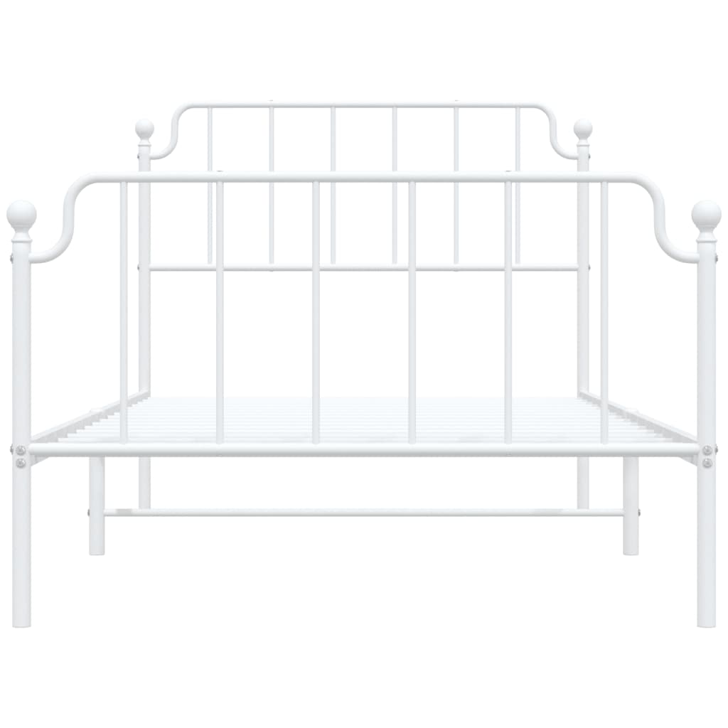 8721012212596_g_en_hd_3 vidaXL Metal Bed Frame without Mattress with Footboard White 107x203 cm King Single - Image 5