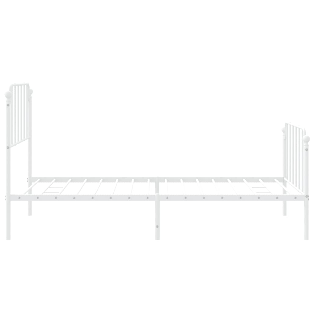 8721012212596_g_en_hd_4 vidaXL Metal Bed Frame without Mattress with Footboard White 107x203 cm King Single - Image 6