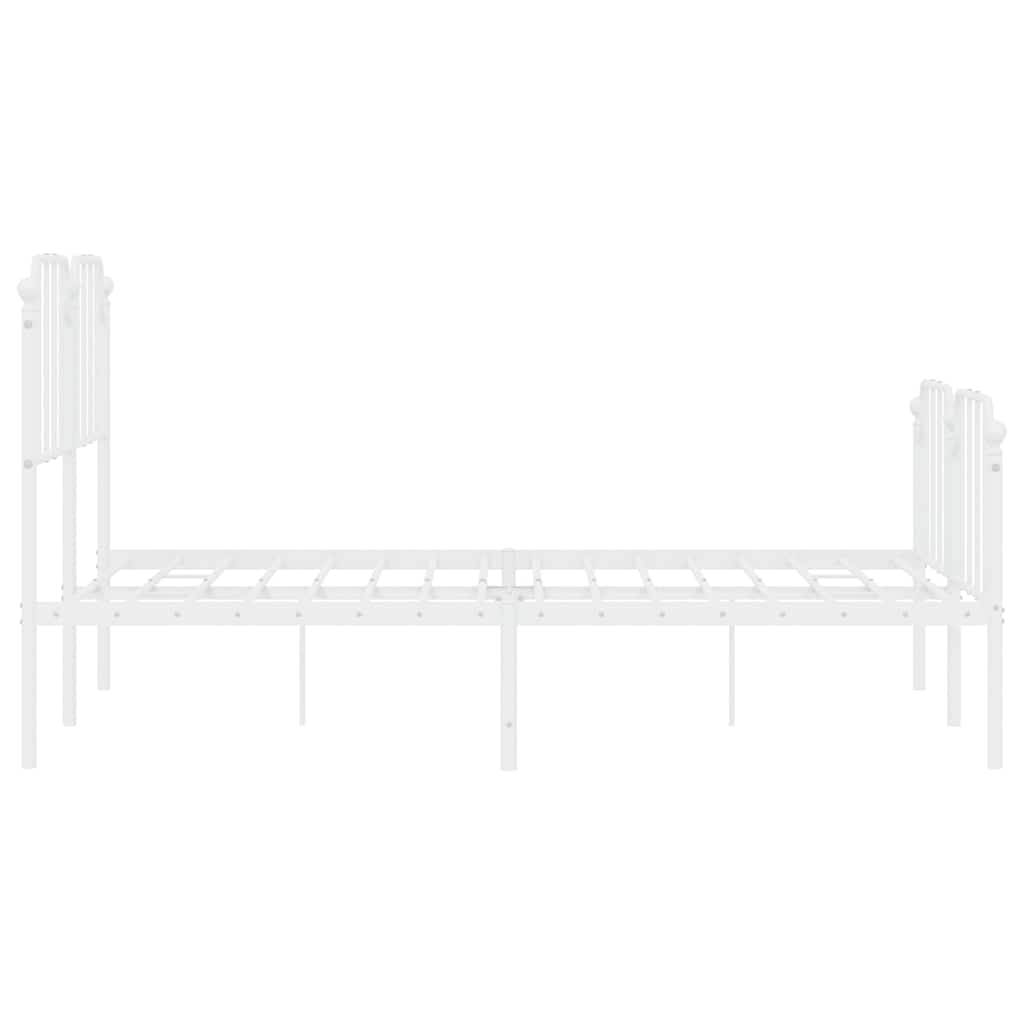 8721012212626_g_en_hd_5 vidaXL Metal Bed Frame without Mattress with Footboard White 135x190 cm - Image 7