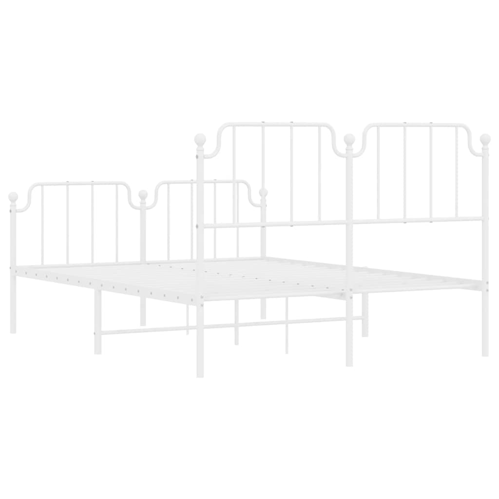 8721012212626_g_en_hd_6 vidaXL Metal Bed Frame without Mattress with Footboard White 135x190 cm - Image 8