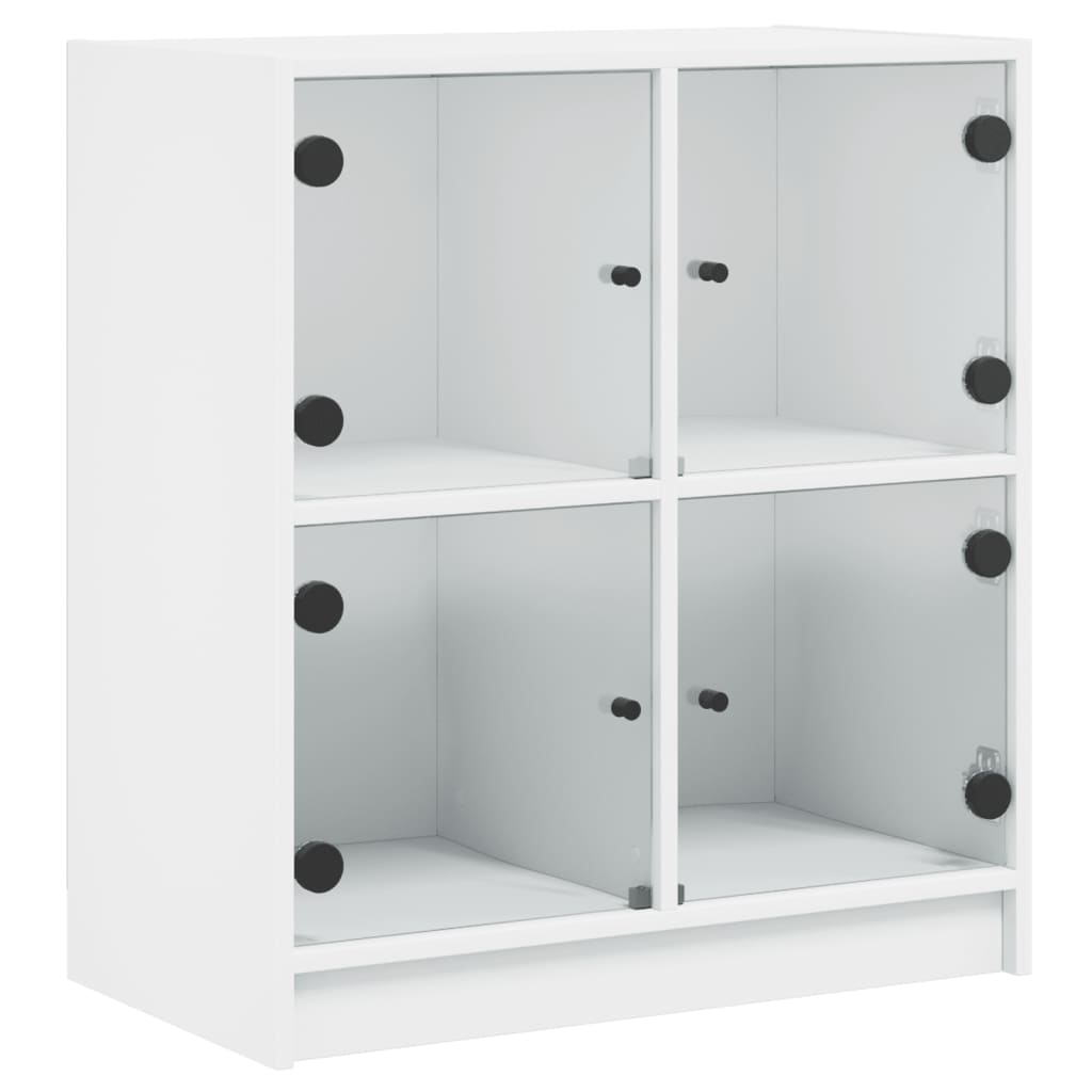 8721012213289_a_en_hd_1 vidaXL Side Cabinet with Glass Doors White 68x37x75.5 cm - Image 2