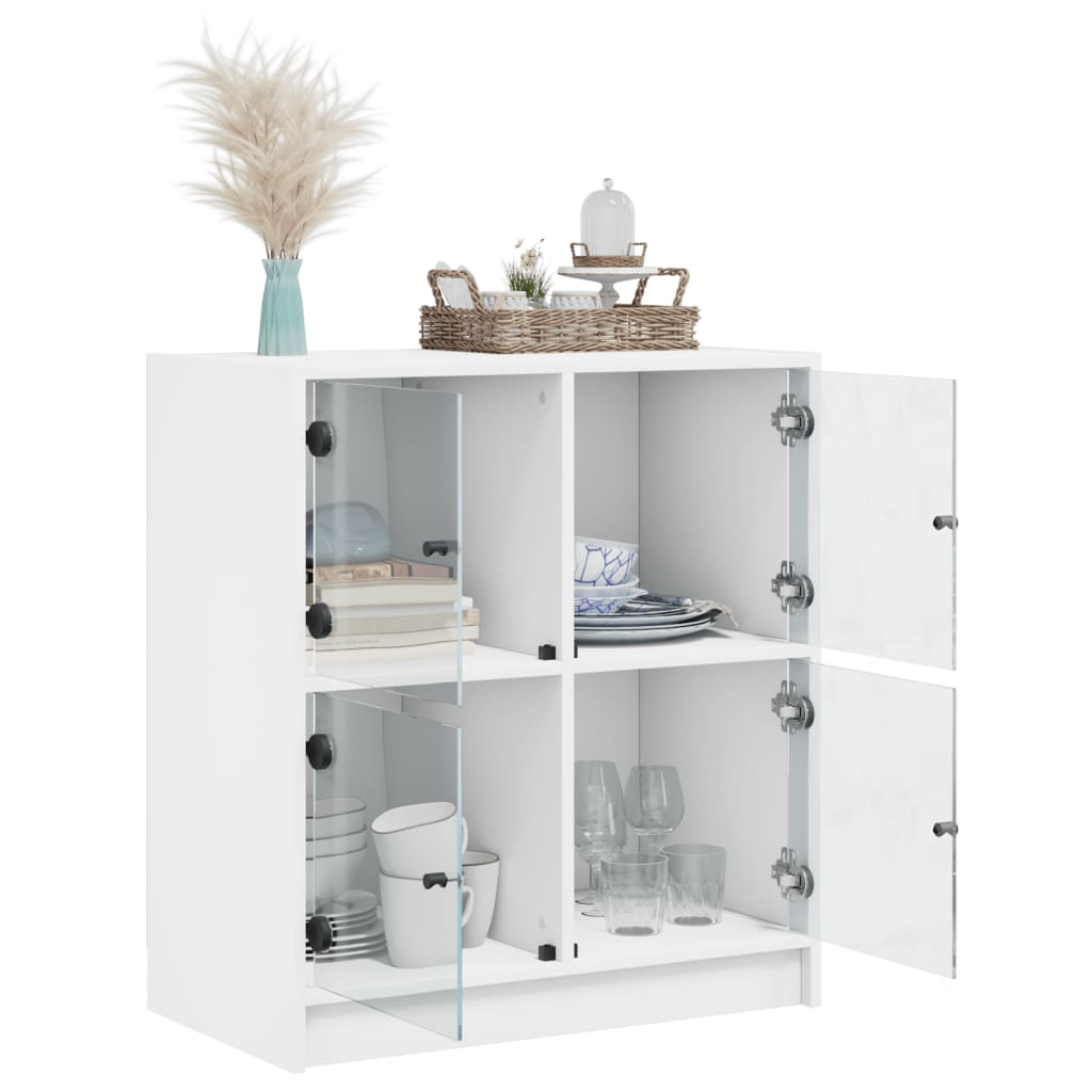 8721012213289_g_en_hd_3 vidaXL Side Cabinet with Glass Doors White 68x37x75.5 cm - Image 6