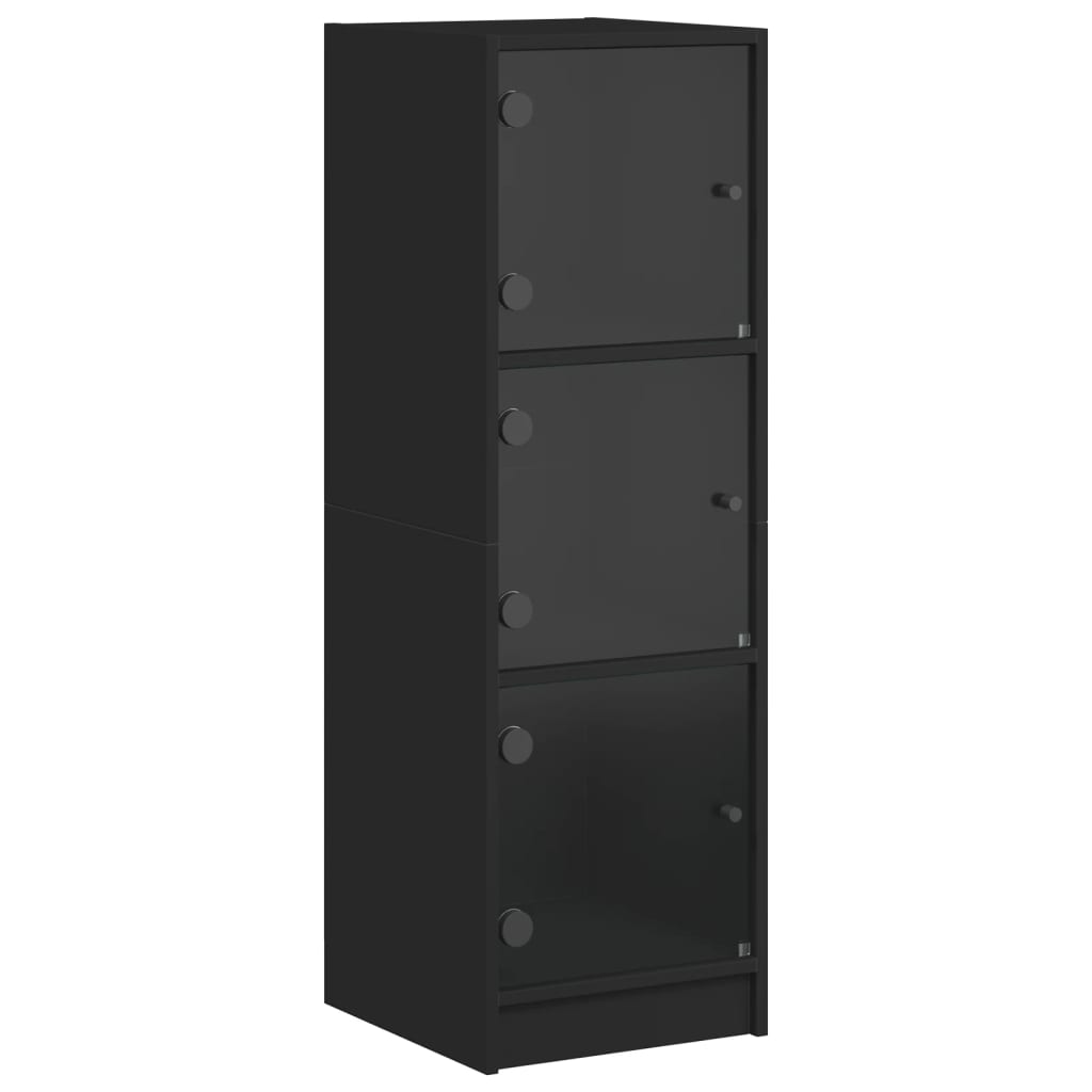 8721012213364_a_en_hd_1 vidaXL Highboard with Glass Doors Black 35x37x109 cm - Image 2