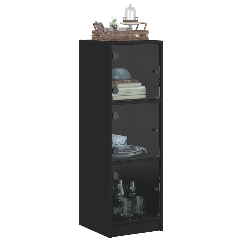 8721012213364_g_en_hd_2 vidaXL Highboard with Glass Doors Black 35x37x109 cm - Image 5