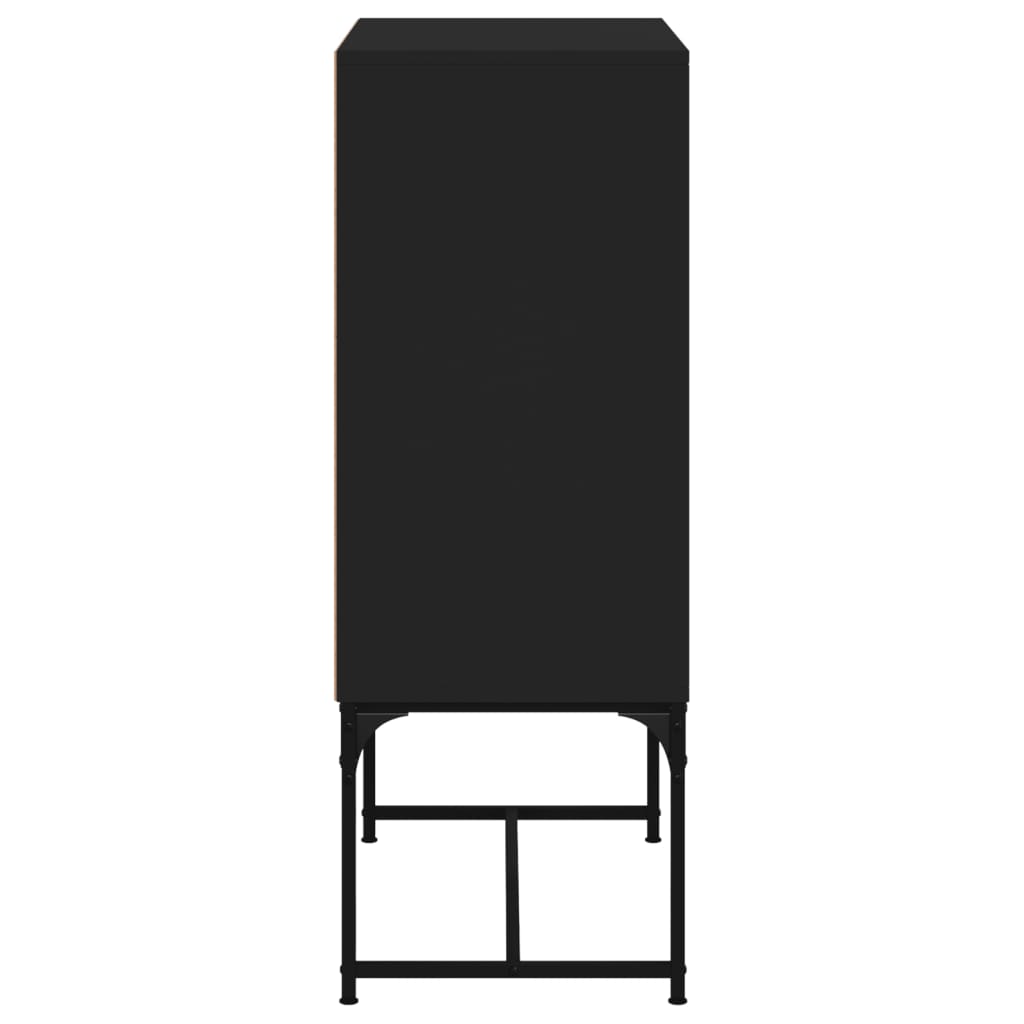 8721012214972_g_en_hd_5 vidaXL Side Cabinet with Glass Doors Black 69x37x100 cm - Image 8