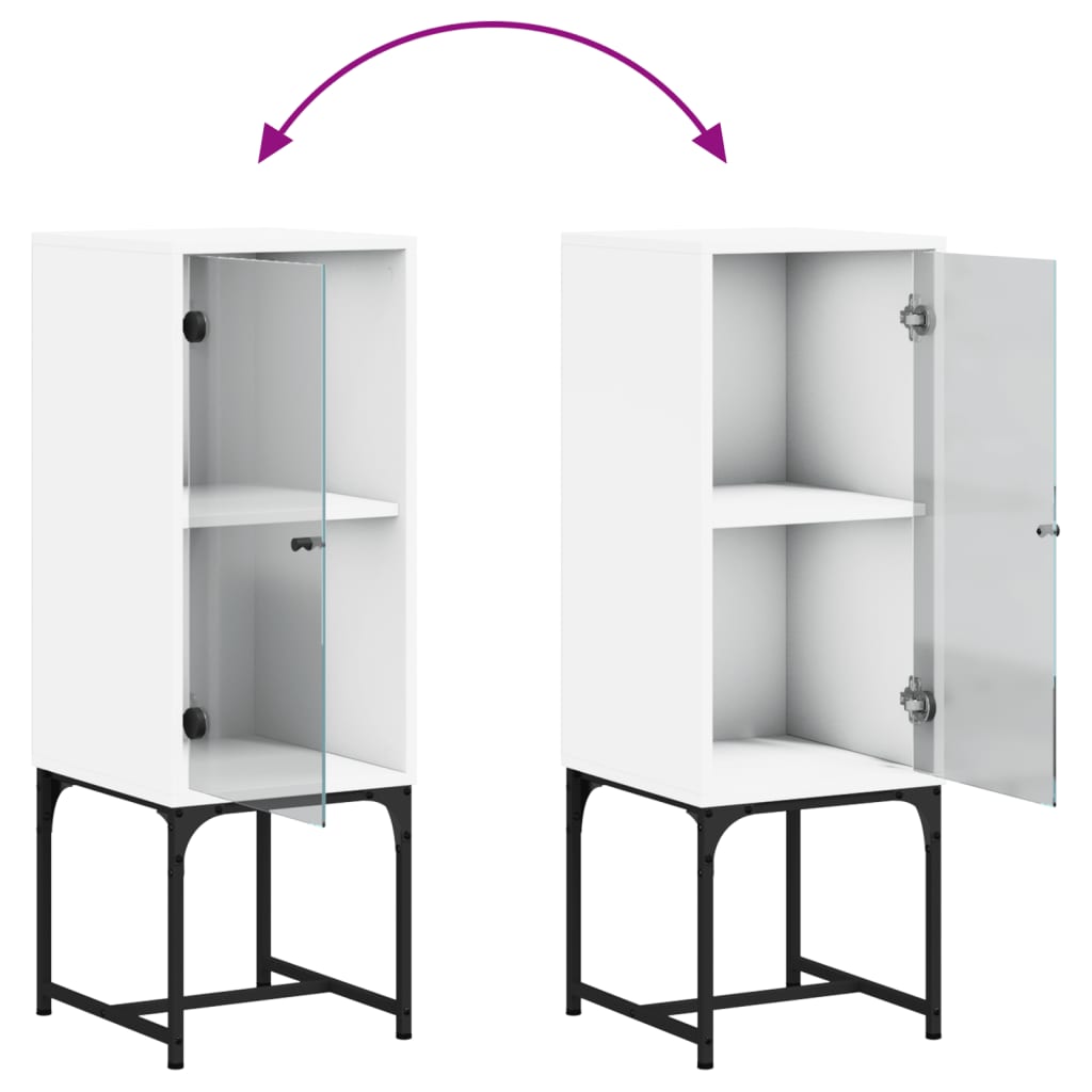 8721012215030_g_en_hd_7 vidaXL Side Cabinet with Glass Doors White 35x37x100 cm - Image 10