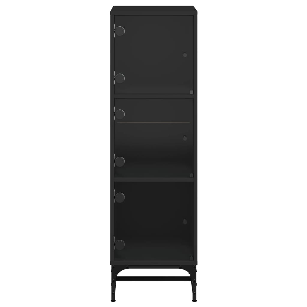 8721012215115_g_en_hd_4 vidaXL Highboard with Glass Doors Black 35x37x120 cm - Image 7