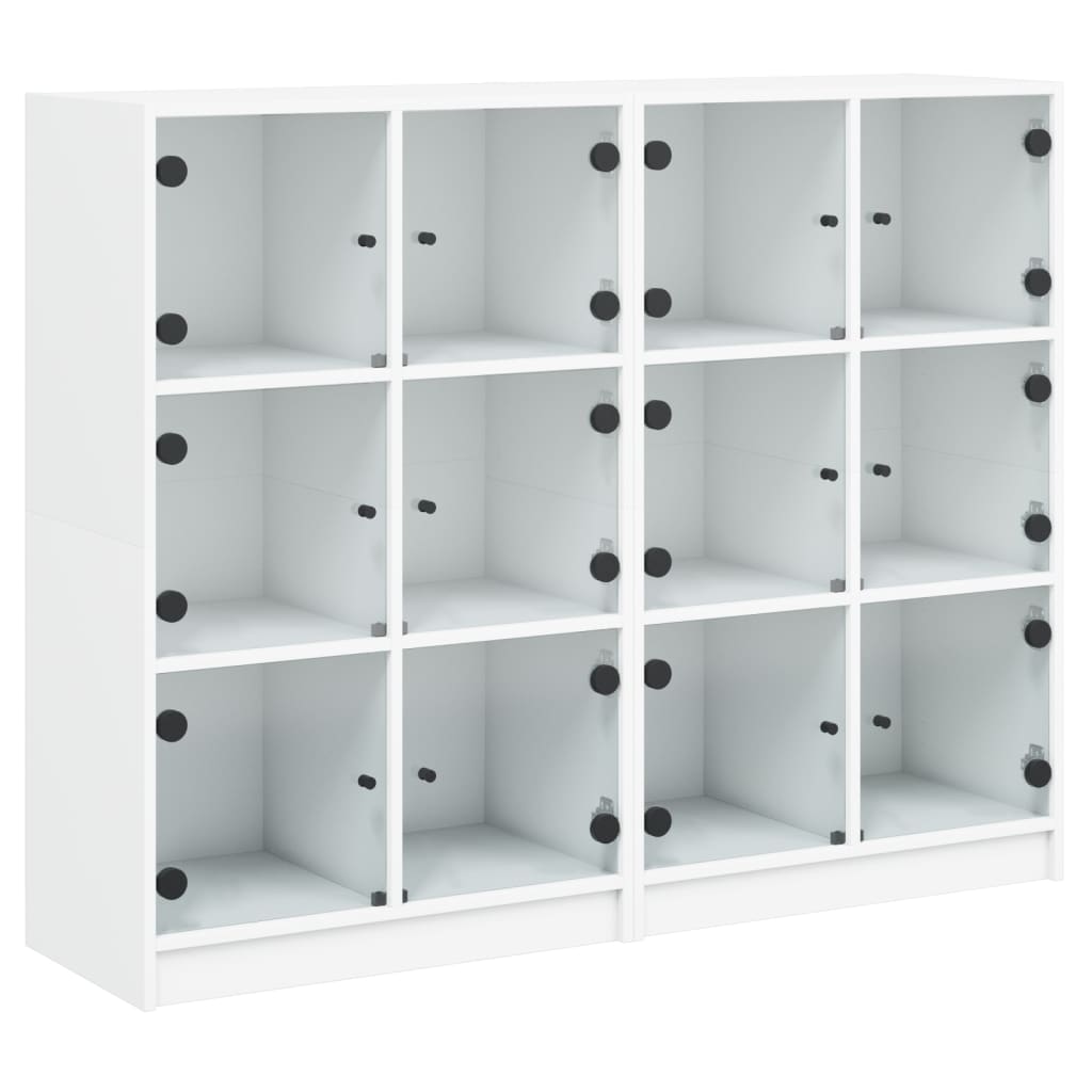 8721012216006_a_en_hd_1 vidaXL Bookcase with Doors White 136x37x109 cm Engineered Wood - Image 2