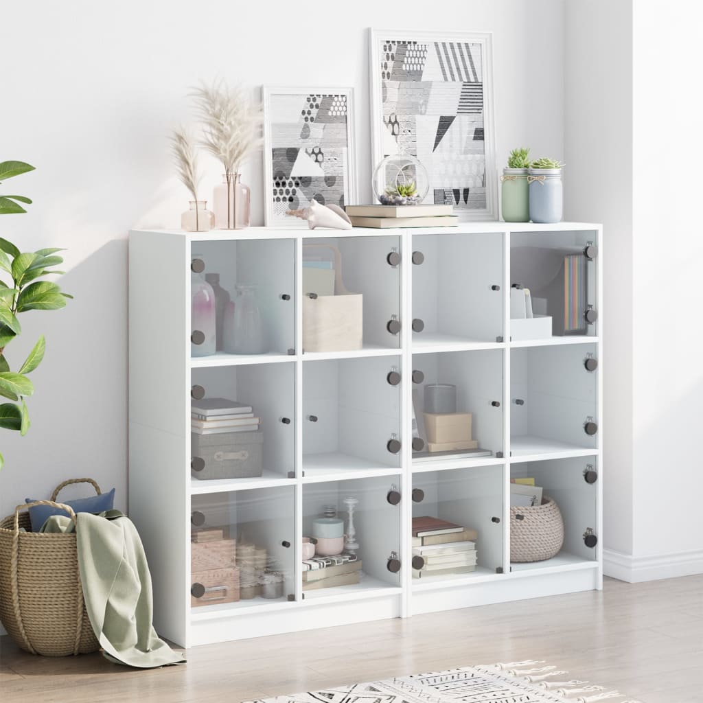 8721012216006_g_en_hd_1 vidaXL Bookcase with Doors White 136x37x109 cm Engineered Wood - Image 4