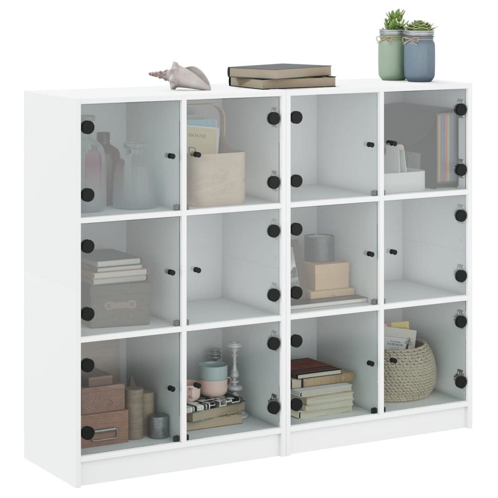 8721012216006_g_en_hd_3 vidaXL Bookcase with Doors White 136x37x109 cm Engineered Wood - Image 6