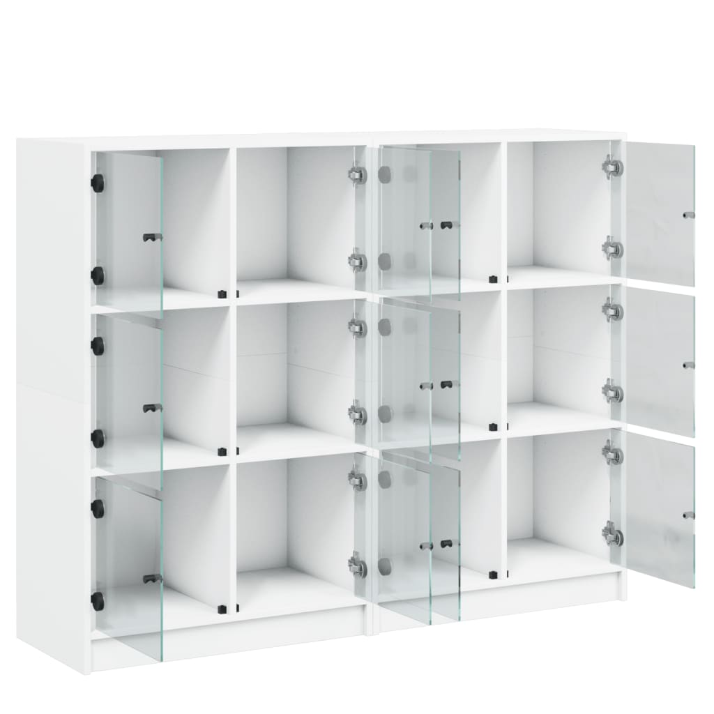 8721012216006_g_en_hd_4 vidaXL Bookcase with Doors White 136x37x109 cm Engineered Wood - Image 7