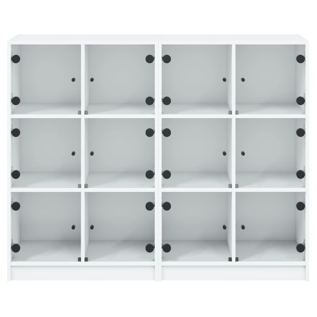 8721012216006_g_en_hd_5 vidaXL Bookcase with Doors White 136x37x109 cm Engineered Wood - Image 8