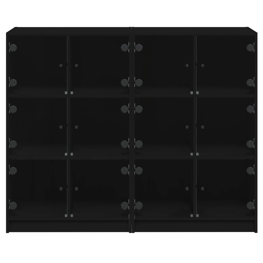 8721012216013_g_en_hd_5 vidaXL Bookcase with Doors Black 136x37x109 cm Engineered Wood - Image 8
