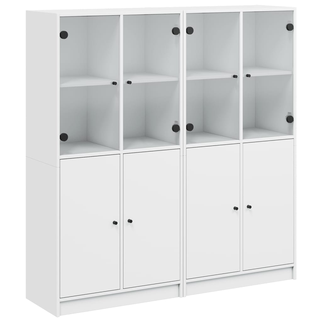 8721012216143_a_en_hd_1 vidaXL Bookcase with Doors White 136x37x142 cm Engineered Wood - Image 2