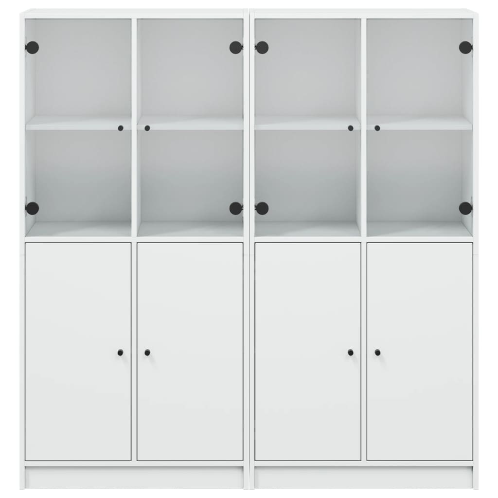 8721012216143_g_en_hd_5 vidaXL Bookcase with Doors White 136x37x142 cm Engineered Wood - Image 8
