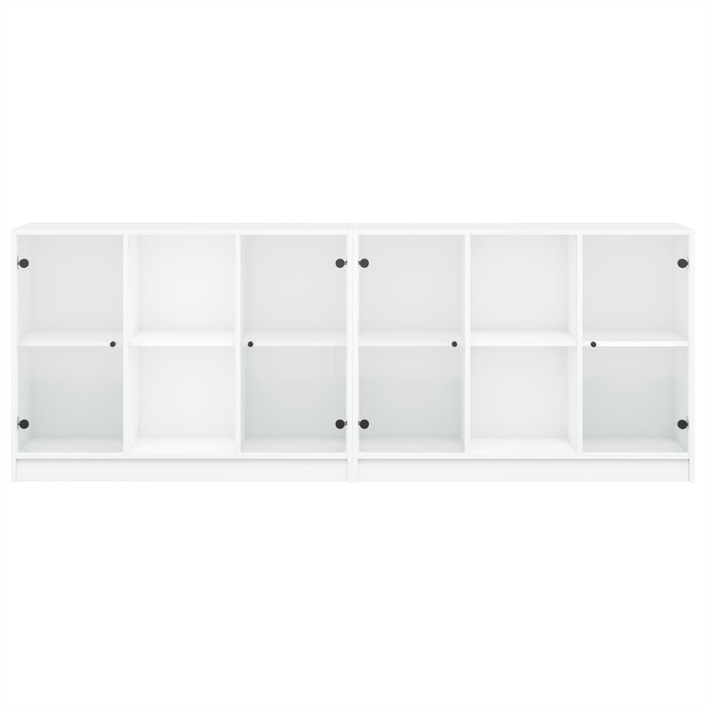 8721012216211_g_en_hd_4 vidaXL Bookcase with Doors White 204x37x75 cm Engineered Wood - Image 7
