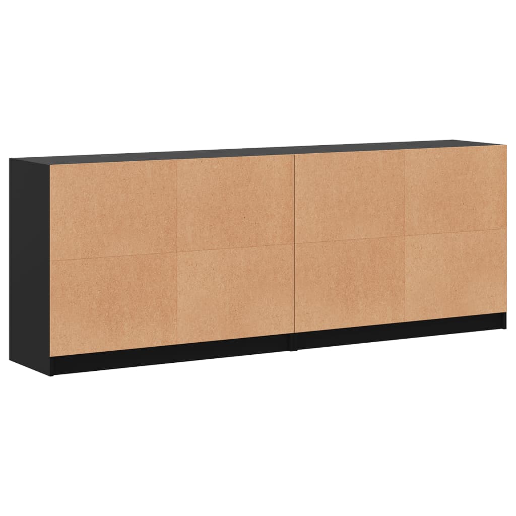 8721012216228_g_en_hd_6 vidaXL Bookcase with Doors Black 204x37x75 cm Engineered Wood - Image 9