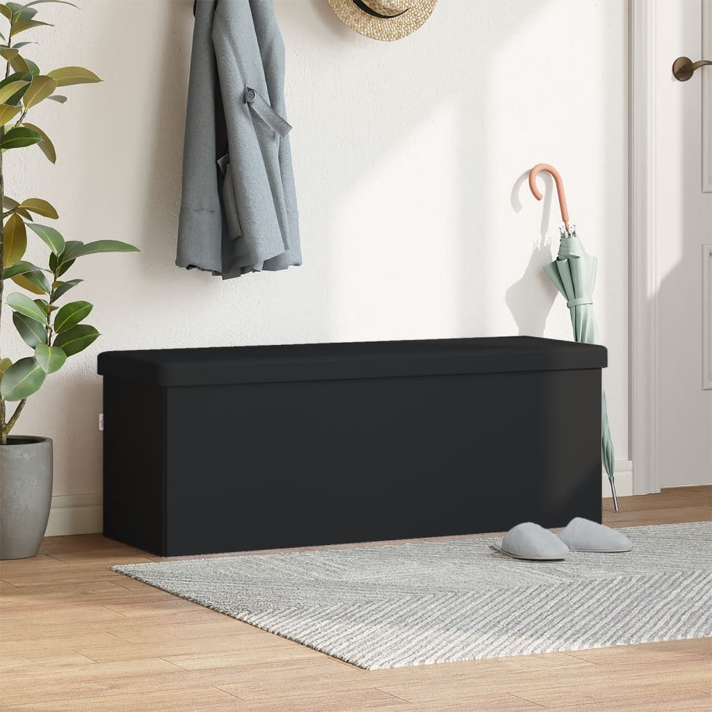 8721012216334_g_en_hd_1 vidaXL Storage Bench Foldable Black PVC - Image 3