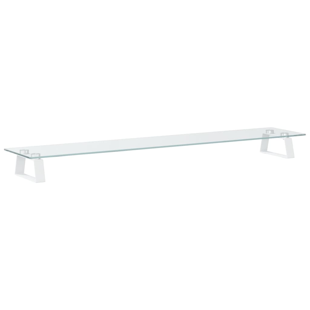 8721012216389_a_en_hd_1 vidaXL Monitor Stand White 100x20x8 cm Tempered Glass and Metal - Image 2