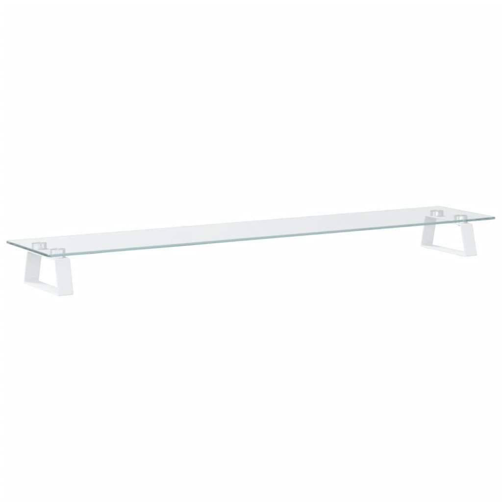 8721012216389_g_en_hd_4 vidaXL Monitor Stand White 100x20x8 cm Tempered Glass and Metal - Image 6