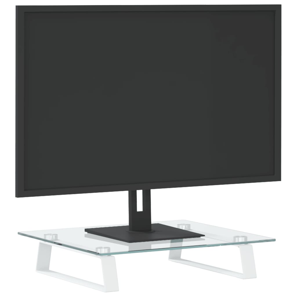 8721012216396_g_en_hd_1 vidaXL Monitor Stand White 40x35x8 cm Tempered Glass and Metal - Image 3