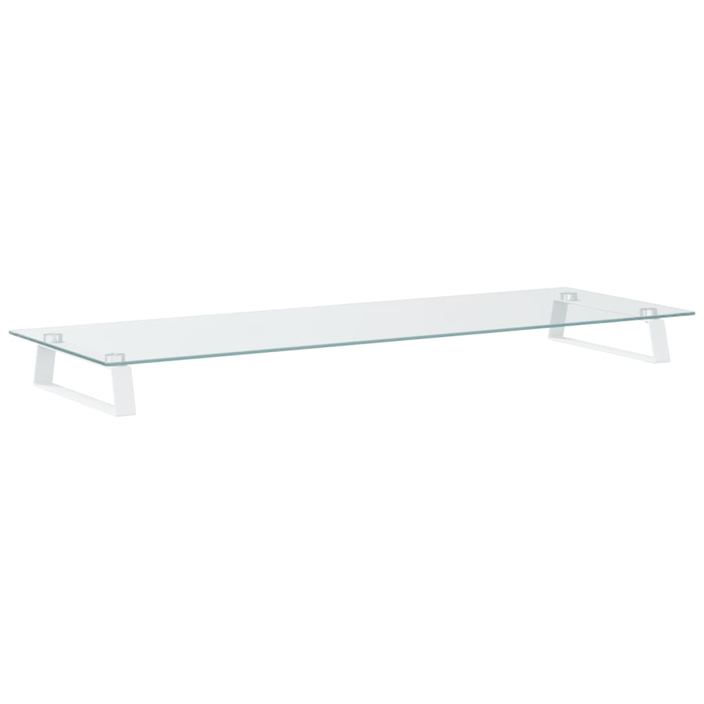 8721012216426_a_en_hd_1 vidaXL Monitor Stand White 100x35x8 cm Tempered Glass and Metal - Image 2