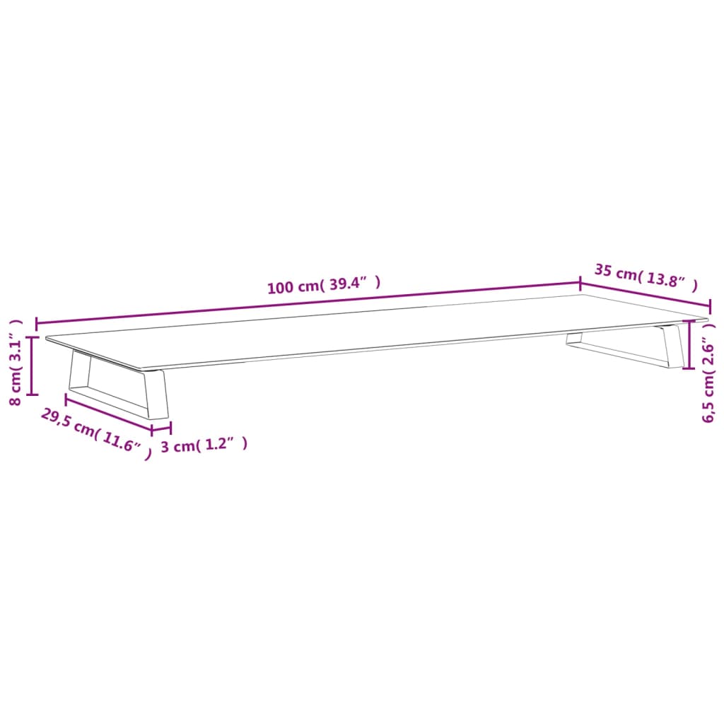 8721012216426_g_en_hd_6 vidaXL Monitor Stand White 100x35x8 cm Tempered Glass and Metal - Image 8
