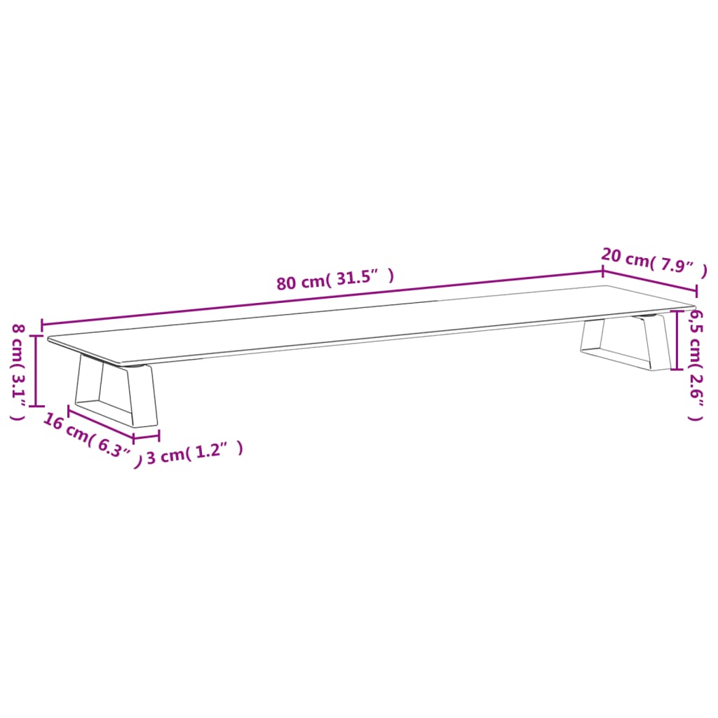 8721012216457_g_en_hd_6 vidaXL Monitor Stand Black 80x20x8 cm Tempered Glass and Metal - Image 8