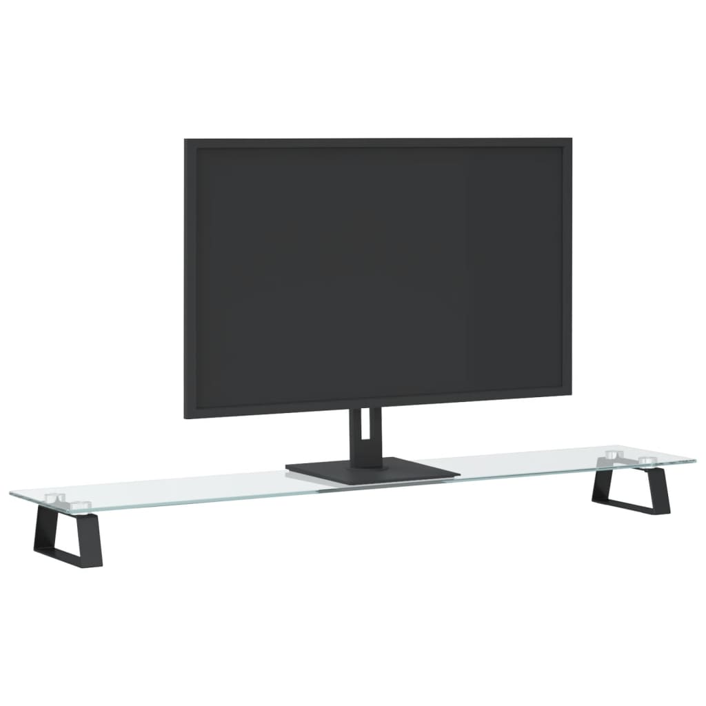 8721012216464_g_en_hd_1 vidaXL Monitor Stand Black 100x20x8 cm Tempered Glass and Metal - Image 3