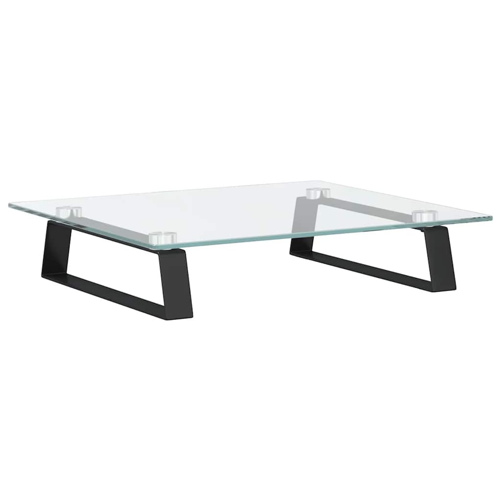 8721012216471_a_en_hd_1 vidaXL Monitor Stand Black 40x35x8 cm Tempered Glass and Metal - Image 2
