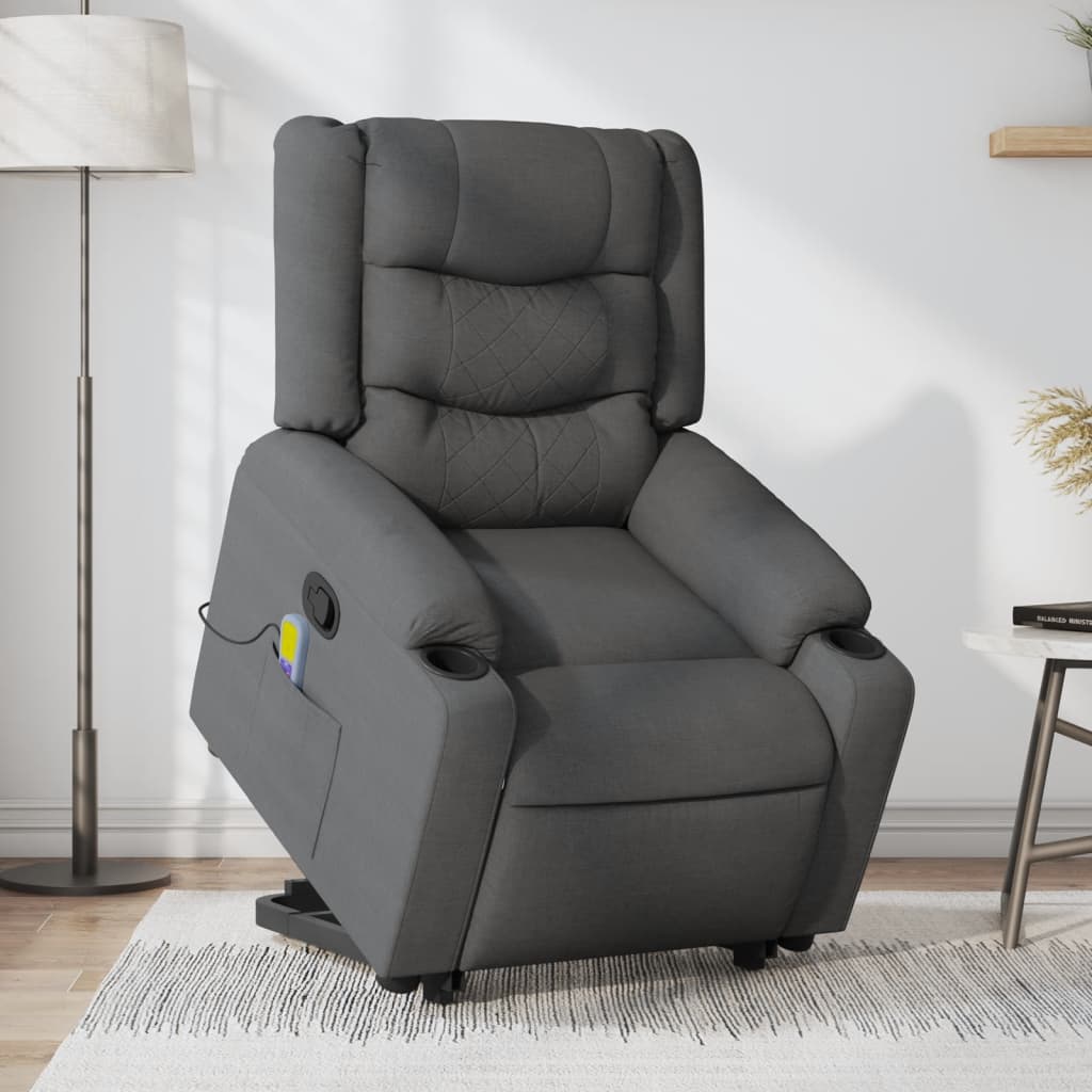 8721012220713_m_en_hd_1 vidaXL Stand up Massage Recliner Chair Dark Grey Fabric - Image 1