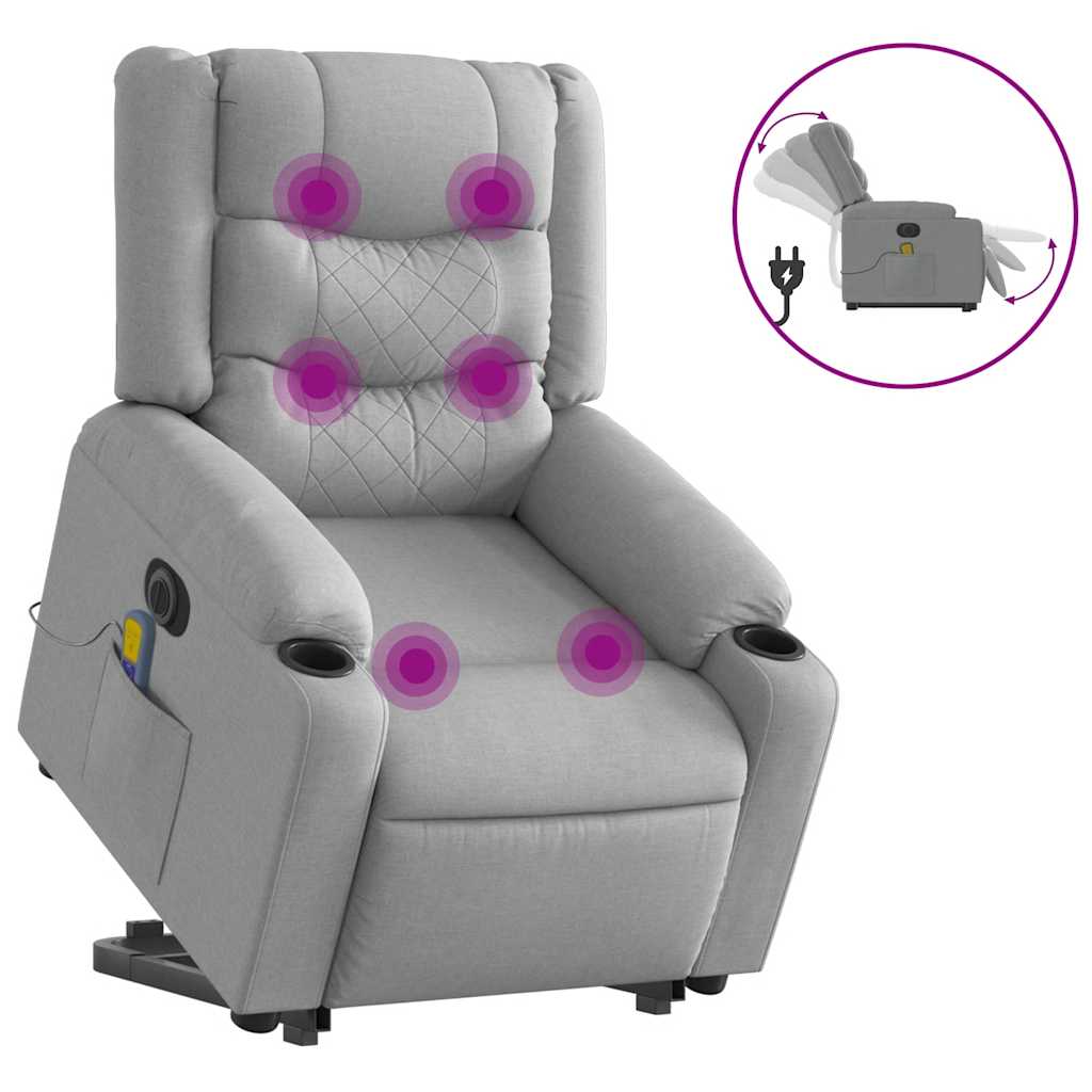 8721012220737_a_en_hd_1 vidaXL Electric Stand up Massage Recliner Chair Light Grey Fabric - Image 2