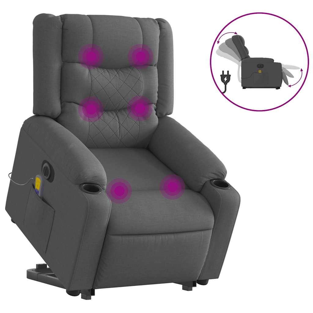 8721012220744_a_en_hd_1 vidaXL Electric Stand up Massage Recliner Chair Dark Grey Fabric - Image 2