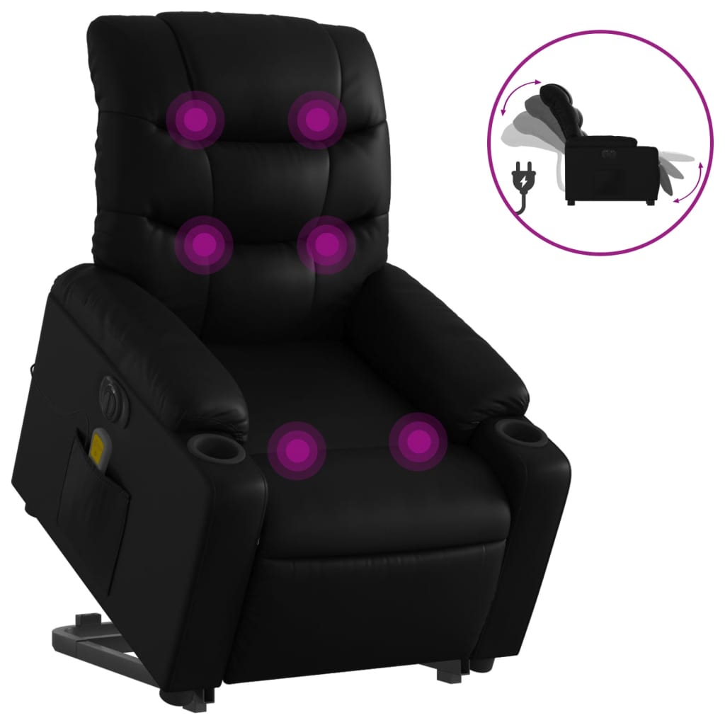 8721012220799_a_en_hd_1 vidaXL Electric Stand up Massage Recliner Chair Black Faux Leather - Image 2