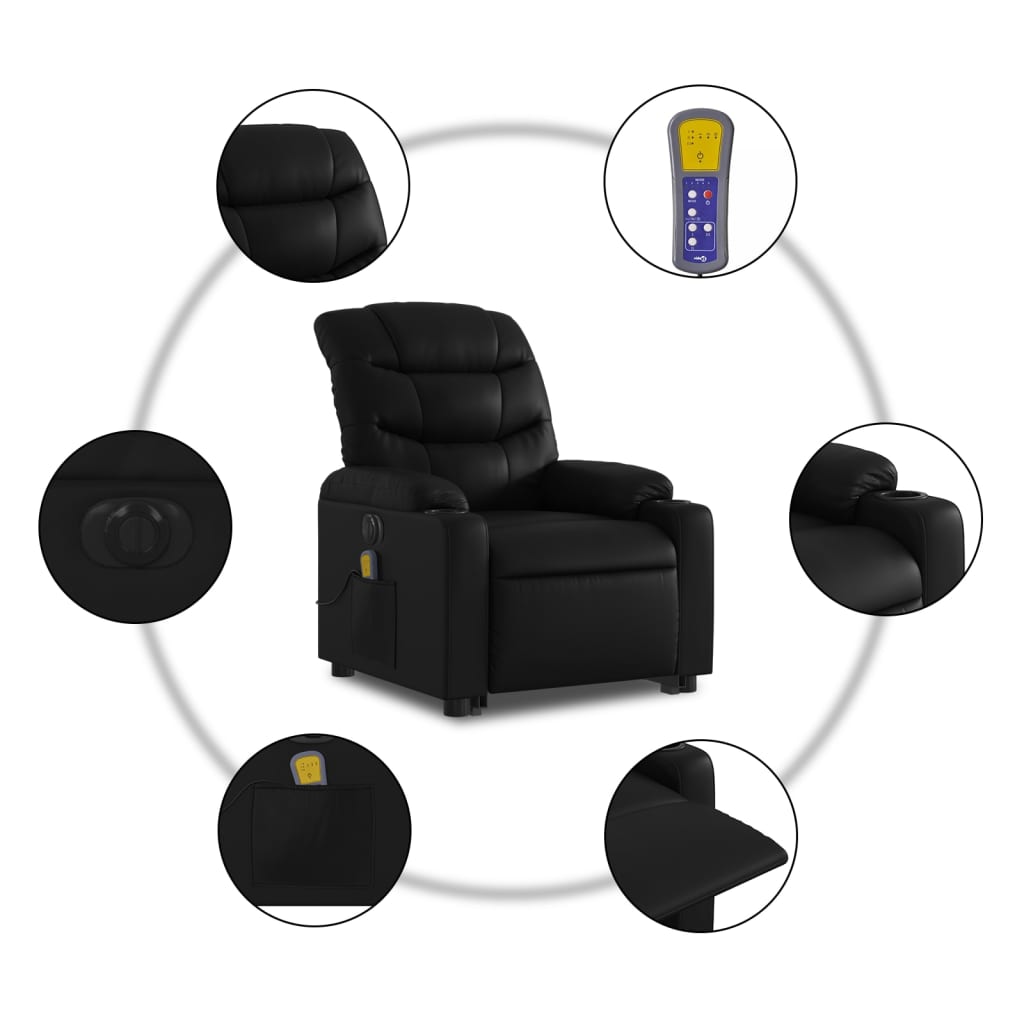 8721012220799_g_en_hd_6 vidaXL Electric Stand up Massage Recliner Chair Black Faux Leather - Image 8