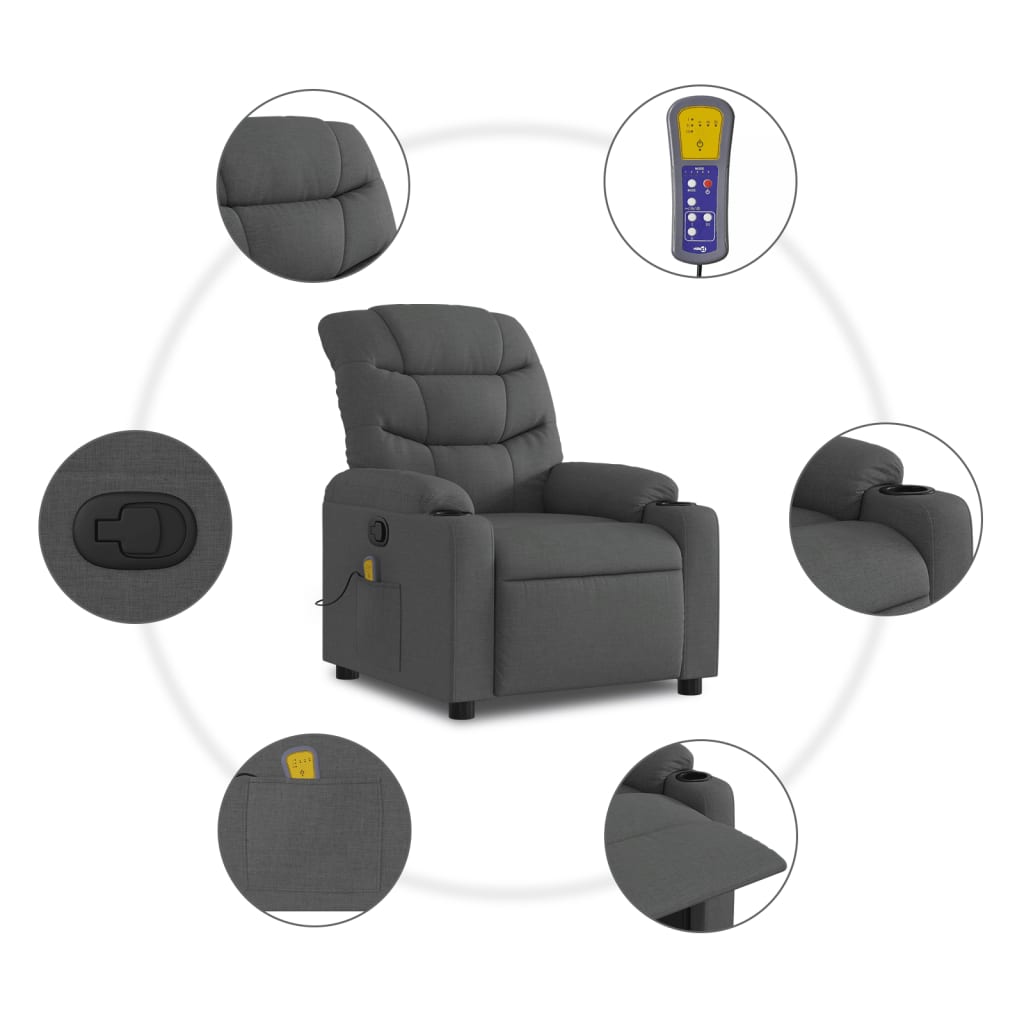 8721012220812_g_en_hd_4 vidaXL Massage Recliner Chair Dark Grey Fabric - Image 6