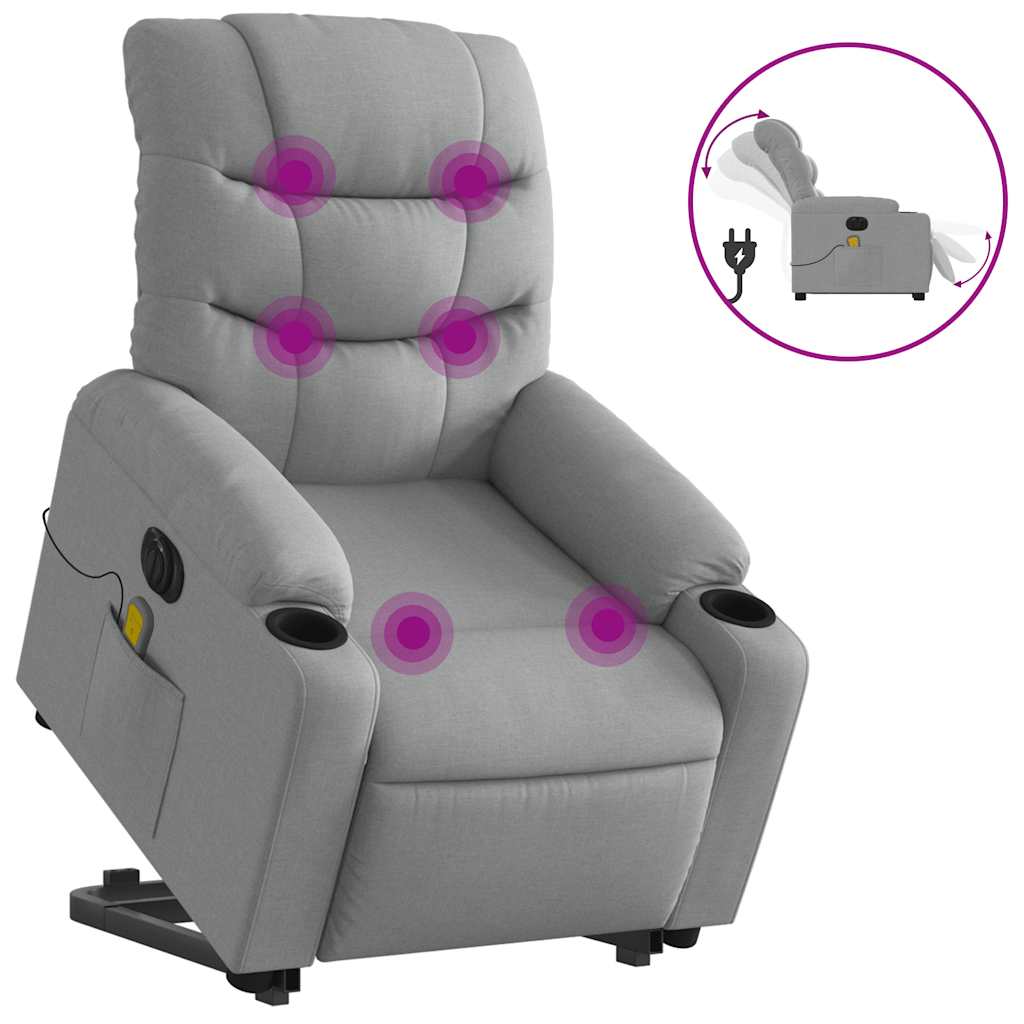 8721012220898_a_en_hd_1 vidaXL Electric Stand up Massage Recliner Chair Light Grey Fabric - Image 2